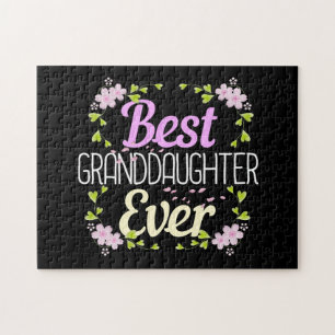 Best Granddaughter Ever - Pink Floral Jigsaw Puzzle