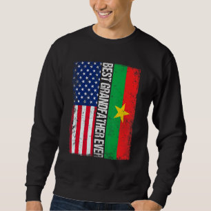 Best Grandfather Ever Retro American Burkina Faso Sweatshirt