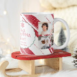 Best grandma 5 photos Chrsitas stripes snow red Coffee Mug<br><div class="desc">Best grandma ever! 5 photos Chrsitas stripes snow red. All the colours are editable. With snowflakes,  red and green traditional Christmas colours.</div>