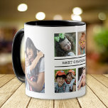 Best Grandma Black And White Grandkids 6 Photo  Mug<br><div class="desc">Unique photo collage mug  in Black And White personalised with 6 grandchildren pictures for grandma's birthday or any holiday . Makes a special keepsake mug for grandmother.</div>
