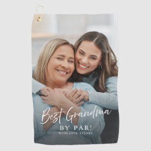 Best Grandma By Par Custom Photo Golf Towel