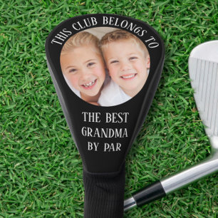 Best Grandma By Par Photo Black Golf Head Cover