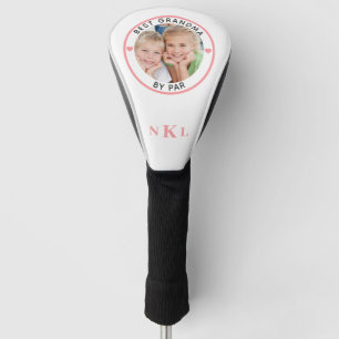 BEST GRANDMA BY PAR Photo Monogram Initials Heart Golf Head Cover