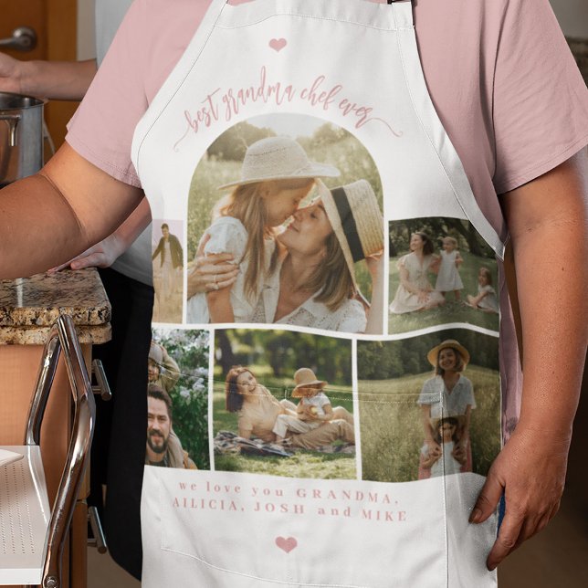 Best grandma chef ever custom photo collage  apron (Creator Uploaded)