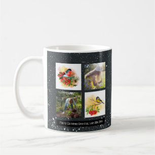 Best Grandma, Christmas 2 Photo, Falling Snow Cof Coffee Mug