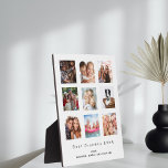 Best grandma custom photo family collage white plaque<br><div class="desc">Make your own unique family photo collage as a gift for your Grandmother. Use four, 9 of your favourite photos of your grandma, her grandchildren, family, friends or pet! With the text: Best Grandma EVER. Personalise and add your names. White background. Black text. Perfect as a birthday, Christmas or Mother's...</div>