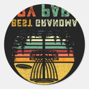 Best Grandma Disc Golf Gift Grandmother Frisbees D Classic Round Sticker