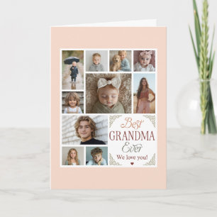 Best Grandma Ever 10 Photo Collage  Card