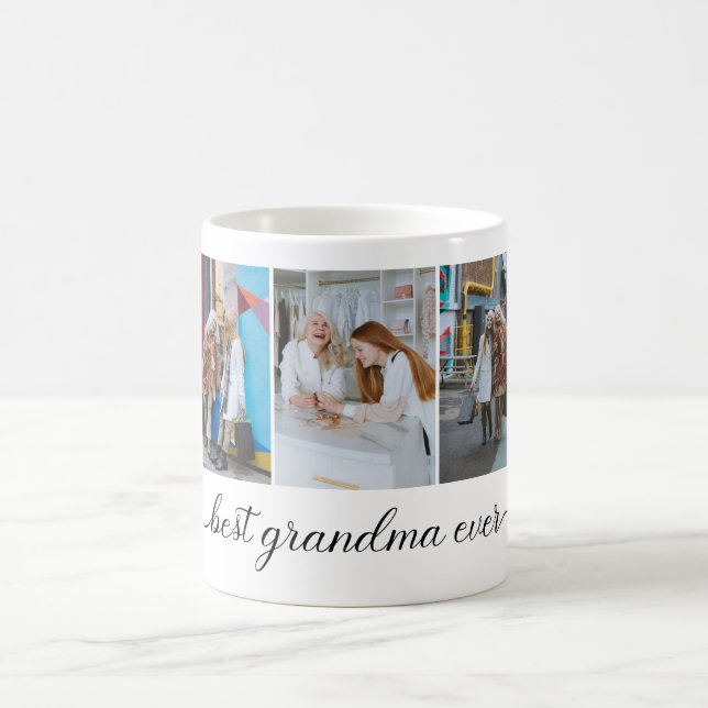 Best Grandma Ever 3 Photo Collage Coffee Mug (Center)