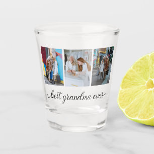 Best Grandma Ever 3 Photo Collage  Shot Glass