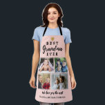 Best Grandma Ever 4 Photo Collage  Pink    Apron<br><div class="desc">The photo collage apron with pictures makes an unique grandma gift for the best grandma ever. Personalise with names of grandkids.</div>