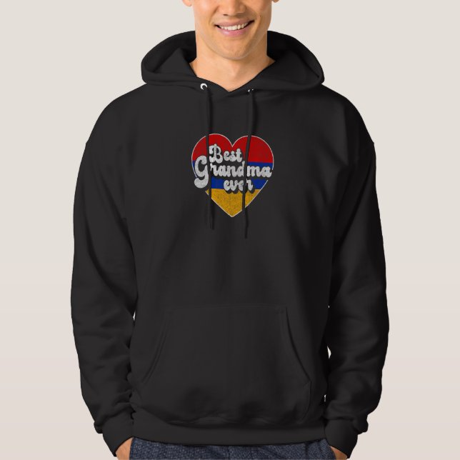 Best Grandma Ever Armenia Flag Armenian Grandma Pr Hoodie (Front)
