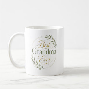 Best Grandma Ever Birthday Botanical Coffee Mug