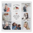 Best Grandma Ever | Burgundy Boho Floral Photo