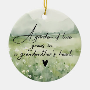 Best grandma ever ceramic ornament