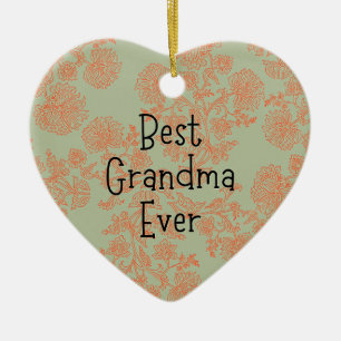 Best grandma ever ceramic ornament