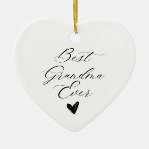 Best grandma ever ceramic ornament