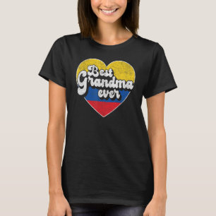 Best Grandma Ever Colombia Flag Colombian Grandma T-Shirt