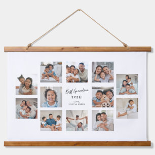 Best Grandma Ever Custom 12 Photo Collage  Hanging Tapestry