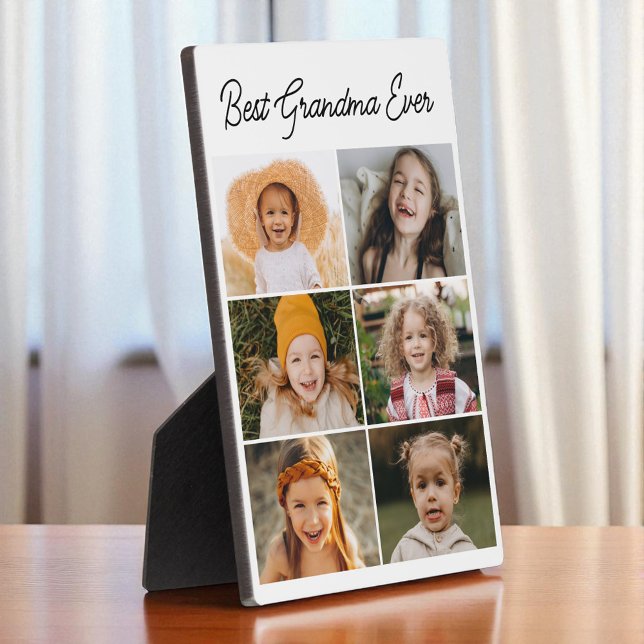 Best Grandma Ever Custom 6 Photo Collage Plaque (Creator Uploaded)