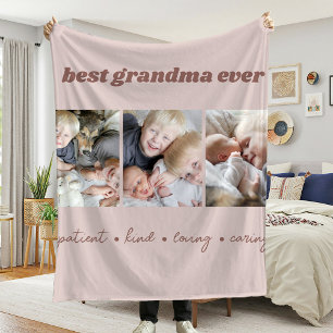Best Grandma Ever Custom Fleece Blanket