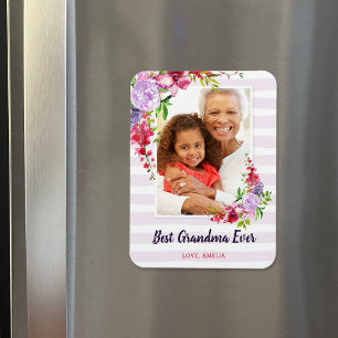 Best Grandma Ever Custom Mother's Day Photo Magnet