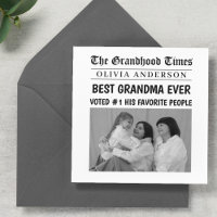 Best Grandma Ever Custom Newspaper Headline Photo 