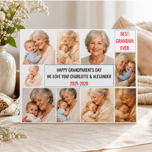 Best Grandma Ever Custom Photo Collage Plaque
