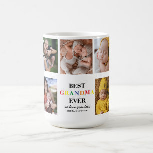 Best Grandma Ever Cute Photo Collage Coffee Mug