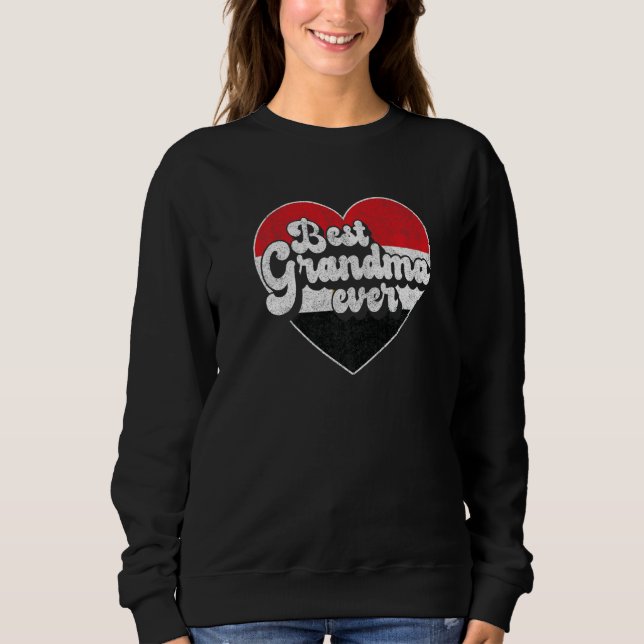 Best Grandma Ever Egypt Flag Egyptian Grandma Sweatshirt (Front)