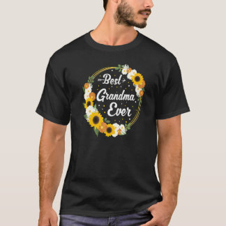 Best Grandma Ever Flowers Gardener T-Shirt
