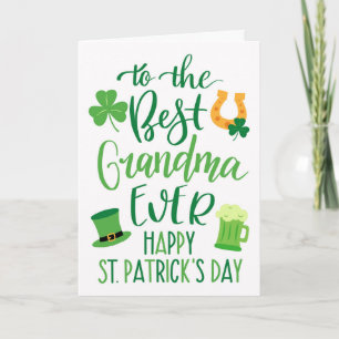 Best Grandma Ever for St Patrick's Day Card