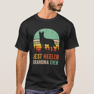 Best Grandma Ever Gift Red Blue Heeler Australian T-Shirt