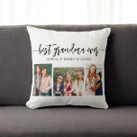 Best Grandma Ever - Grandchildren Photo Collage Cushion<br><div class="desc">Celebrate your grandma with the Best Grandma Ever Grandchildren Photo Collage Throw Pillow. This personalised keepsake features a beautifully arranged collage of cherished photos, capturing special moments with her grandchildren. Crafted from high-quality materials, it adds a stylish and sentimental touch to any space, perfect for displaying on a bed or...</div>