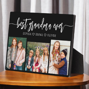 Best Grandma Ever - Grandchildren Photo Collage Plaque