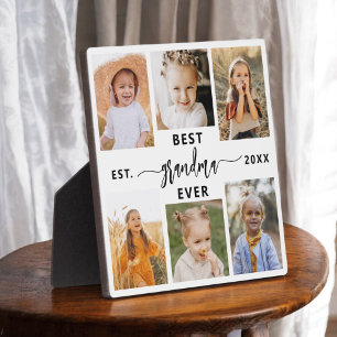 Best Grandma Ever - Grandchildren Photo Collage Plaque