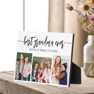 Best Grandma Ever - Grandchildren Photo Collage Plaque