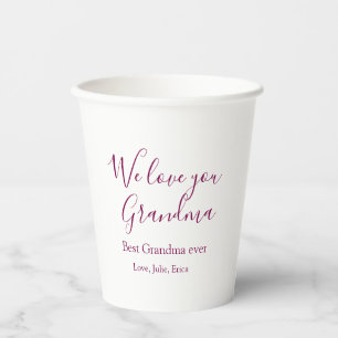 best grandma ever grandparents photo gifts classic paper cups