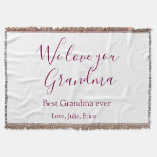 best grandma ever grandparents photo gifts classic throw blanket