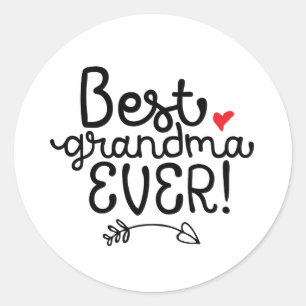 Best Grandma Ever Granny Grandmother Classic Round Sticker