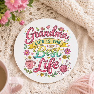 Best Grandma Ever Happy Grandparents Day Cute Classic Round Sticker