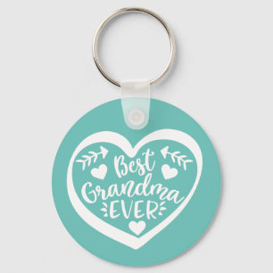 Best Grandma Ever Heart Gift Key Ring