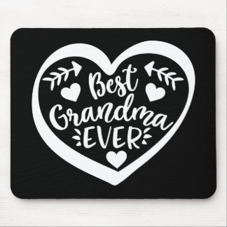 Best Grandma Ever Heart Gift Mouse Pad