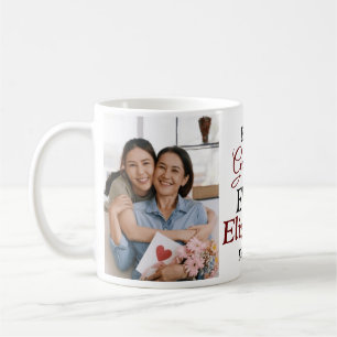 Best Grandma Ever  Modern Script 2 Photo Coffee Mug