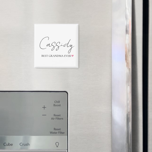 Best Grandma Ever Monogram | Personalised Magnet (In Situ (Fridge))
