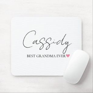 Best Grandma Ever Monogram   Personalised Mousepad