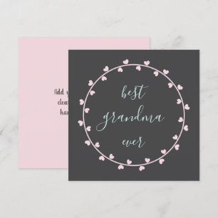 Best grandma ever Mother’s Day card pink hearts