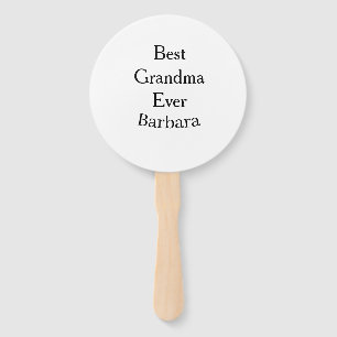 Best Grandma ever name date simple mothers day min Hand Fan