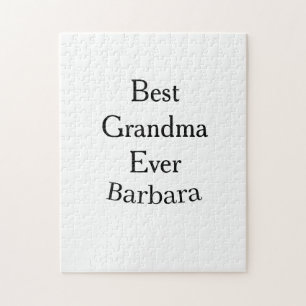 Best Grandma ever name date simple mothers day min Jigsaw Puzzle