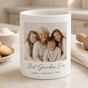 Best Grandma Ever Personalised Grandkids Photo Coffee Mug